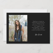 Faire-part Future Looks Bright Black Curved Photo (Dos)