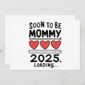 Faire-part Future Maman 2025 Maman en route Maman promue (Devant / Derrière)