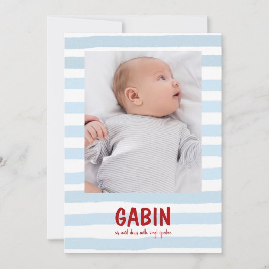 Faire-Part Gabin (Devant)