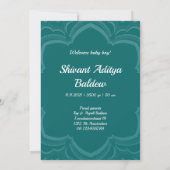 Faire-part Ganesha blessing an sleeping Indian baby boy (Dos)