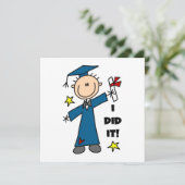 Faire-part Garçon diplômé (Debout devant)