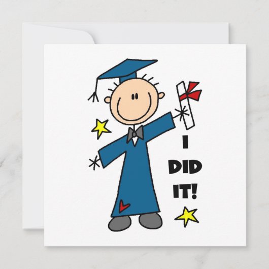 Faire-part Garçon diplômé (Devant)