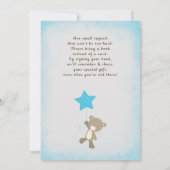 Faire-part Garçon Ours Nous Pouvons Attendre Baby shower Invi (Dos)