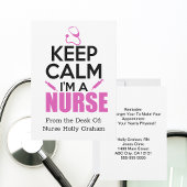 Faire-part Garde ton calme, je suis une infirmière