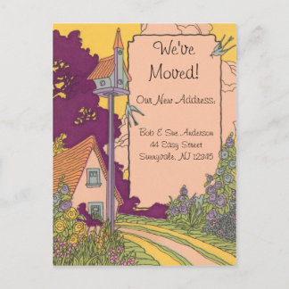 Faire-part Garden Cottage Nouvelle adresse Carte postale