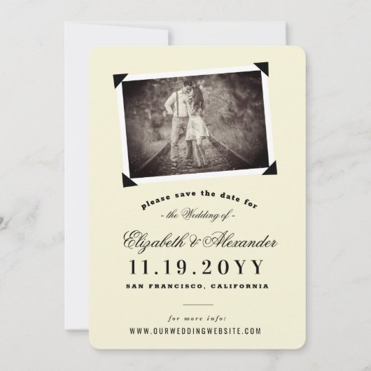 Faire-part Gardez Le Calme Et Économisez La Date Black Chalkb (Dos)