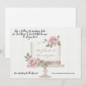 Faire-part Gâteau de Mariage Changement Drôle de Plans Report (Devant / Derrière)