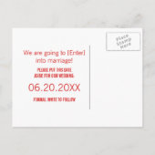Faire-part Geeky Typography Enregistrer la date Carte postale (Dos)