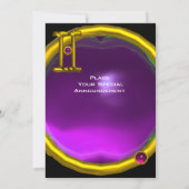 Faire-part GEMINI AMÉTHYST, Alexandrite jaune vif (Dos)