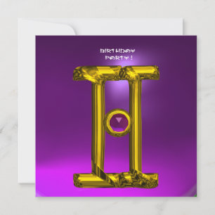 Faire-part GEMINI AMÉTHYST, Alexandrite jaune vif