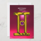 Faire-part GEMINI RUBY, Alexandrite jaune vif rose rouge (Devant)