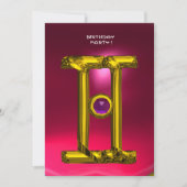 Faire-part GEMINI RUBY, Alexandrite jaune vif rose rouge (Devant)