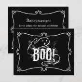Faire-part Ghost boo (Devant / Derrière)