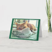 Faire-part Ginger Cat Dit Se Sentir Mieux Bientôt (Devant)