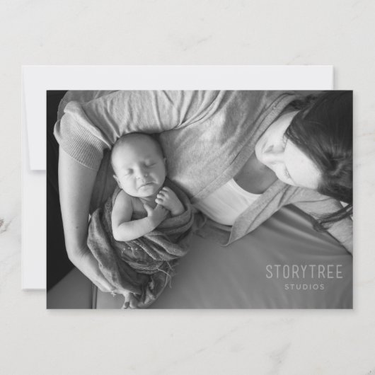 Faire-part Ginger Jar Monogramme Naissance Du Bébé Garçon Pho (Dos)