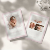 Faire-part Gingham Bow Photo Birth Announcement