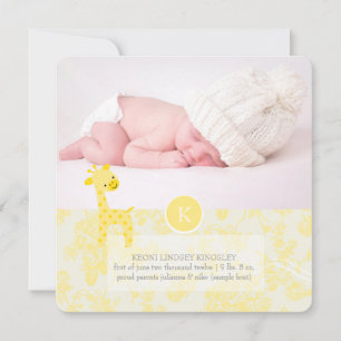 Faire-part girafe PixDezines+toile