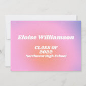 Faire-part Glam Lavender Pink Photo Overlay Graduation (Dos)