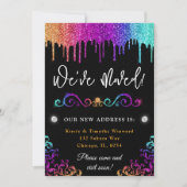 Faire-part Glam Rainbow Gradient Parties scintillant Nouveau  (Devant)