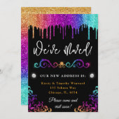 Faire-part Glam Rainbow Gradient Parties scintillant Nouveau  (Devant / Derrière)