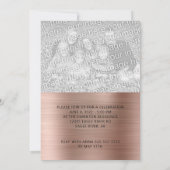 Faire-part Glittery Rose Gold Ombre Foil Graduation (Dos)