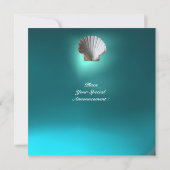 FAIRE-PART GOÉLAND VOLANT AU-DESSUS DES VAGUES DE LA PLAGE DE (Dos)