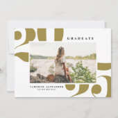 Faire-part Gold 2025 Gras Typographie Diplôme photo (Devant)