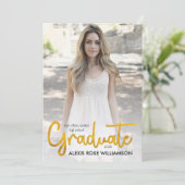 Faire-part Gold Black Photo Trendy (Debout devant)