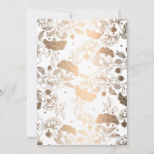 Faire-part Gold Floral Wreath Sweet Nouveau-né Photo Naissanc (Dos)