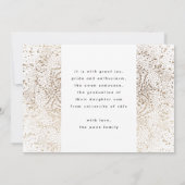 Faire-part Gold Foil Botanical et Black Text Grad Photo (Dos)