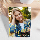 Faire-part Gold Graduation Photo Elegant Custom
