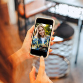 Faire-part Gold Graduation Photo Elegant Custom