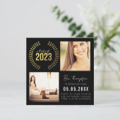 Faire-part Gold Laurel Wreath Class of 2023 Graduate Photo (Debout devant)