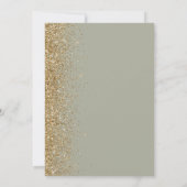 Faire-part Gold Parties scintillant Edge Sage Green Enregistr (Dos)