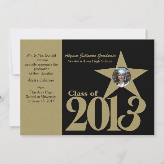 Faire-part Gold Star 2013 Photo (Devant)