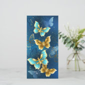 Faire-part Golden butterflies (Debout devant)