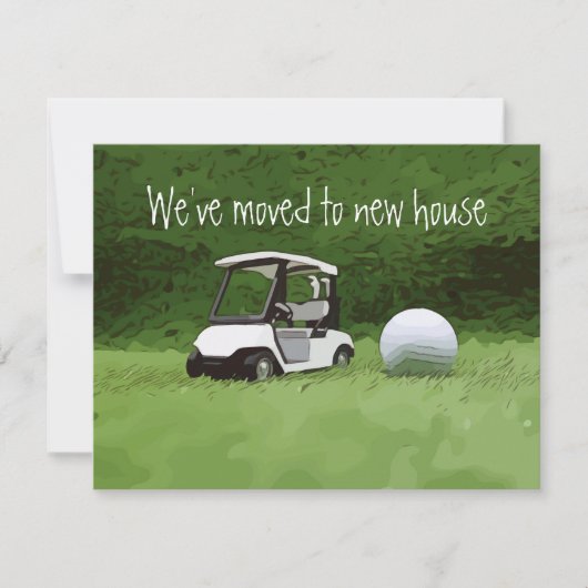 Faire-part Golf nous avons déménagé dans une nouvelle maison  (Devant)