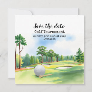 Faire-part Golf Sauvez la date Tournoi de golf