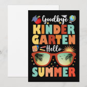 Faire-part Goodbye Kindergarten Hello Summer Graduation (Devant / Derrière)