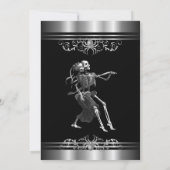 Faire-part Gothic halloween wedding save the date (Dos)