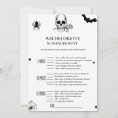 Faire-part Gothique Halloween bachelorette jeu de chasse Cart (Devant)