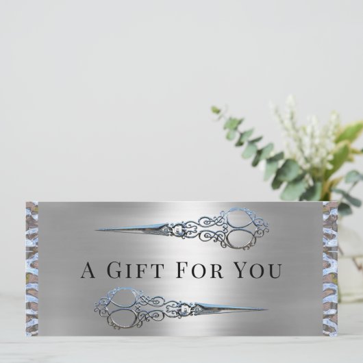 Faire-part Grace Monroe Double Ciseaux Certificat cadeau (Debout devant)