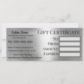 Faire-part Grace Monroe Double Ciseaux Certificat cadeau (Dos)