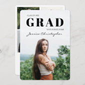 Faire-part Grad Contemporary Grad 5 Photo Collage Graduation (Devant / Derrière)