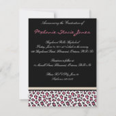 Faire-part Grad élégant / Invitation - Leopard (Dos)