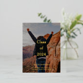 Faire-part Grad Élégante Minimale (Debout devant)