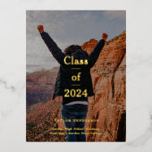 Faire-part Grad Élégante Minimale (Recto)