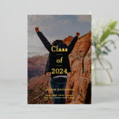 Faire-part Grad Élégante Minimale (Debout devant)