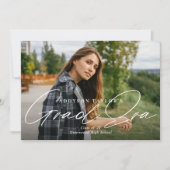 Faire-part Grad Era Script Minimal Elegant Graduation Photo (Devant)