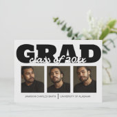 Faire-part Grad Grad Grad Grad Graduation (Debout devant)